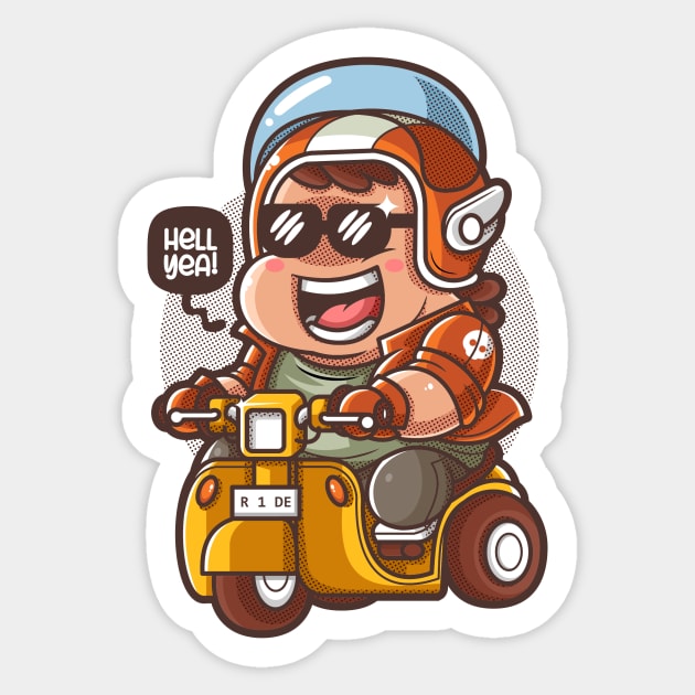 Fat Rider Sticker by karyatansu